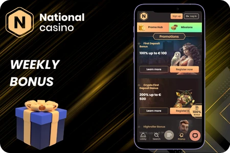 Nationalcasino weekly bonus